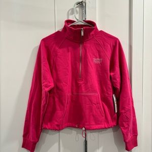 DKNY Sport Women's Pink Quarter Zip Sweater